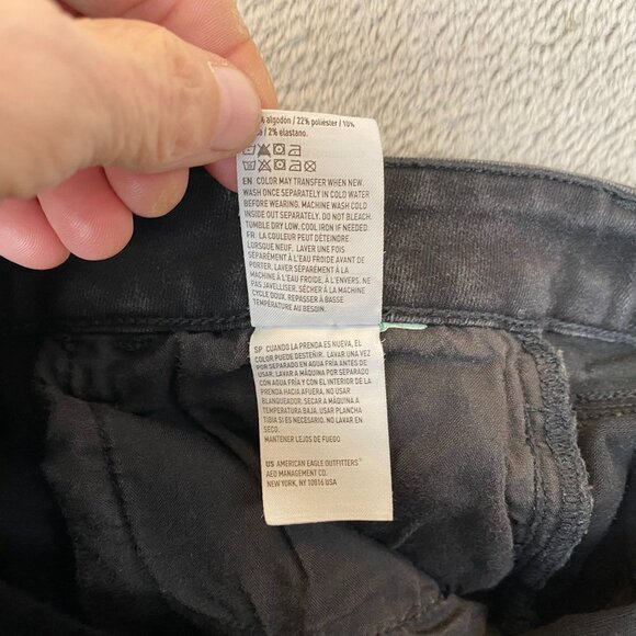 American Eagle Woman's Jegging Jeans Size 6 Regular Next Level Stretch Black - Picture 13 of 16